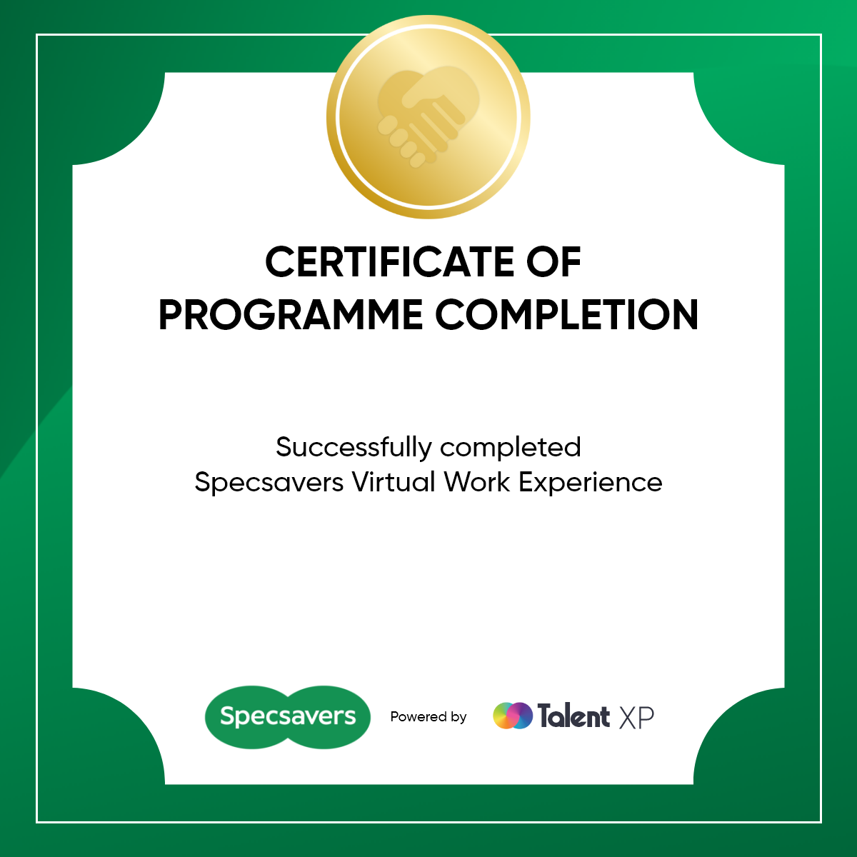 Badge for Programme Certificate